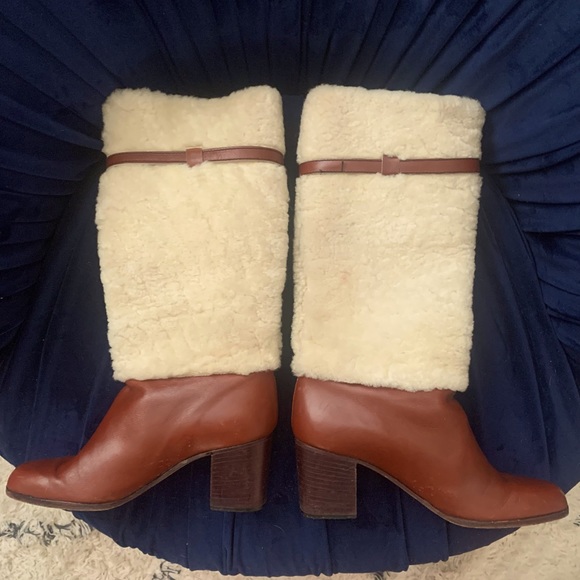 VERO CUOIO Leather and shearling boots - Picture 2 of 9